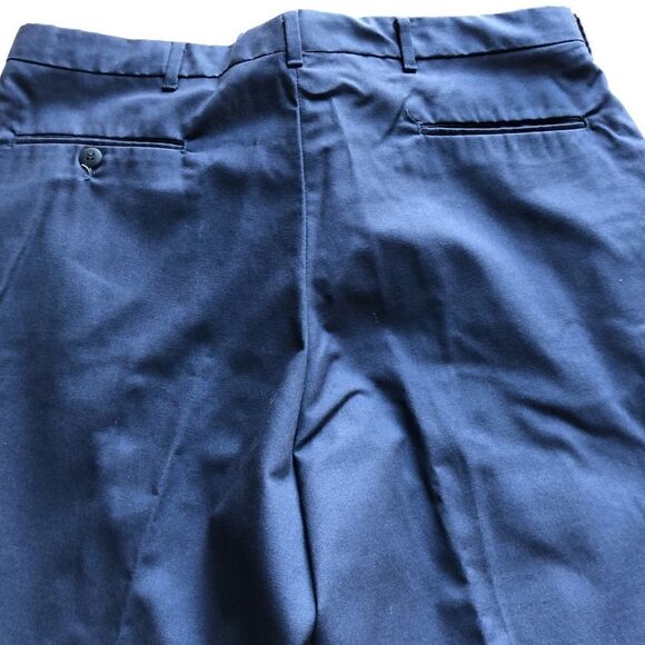 Dress pants cotton blend blue 36X29 4 pockets belt loops - Picture 2 of 6